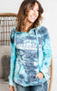 blue tie dye beach hoodie 