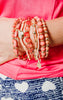 coral peach beaded bracelet