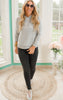 HEATHER GREY BRUSHED HACCI SIDE SLIT HOODIE