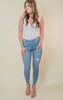 high rise skinny denim 