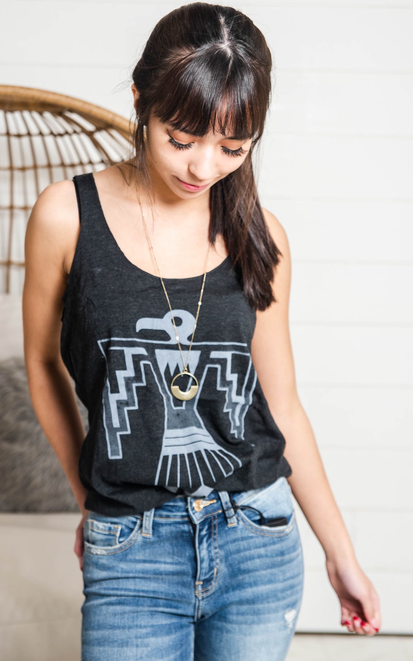 The Thunderbird Tank - Black- BHB Apparel - BAD HABIT BOUTIQUE 