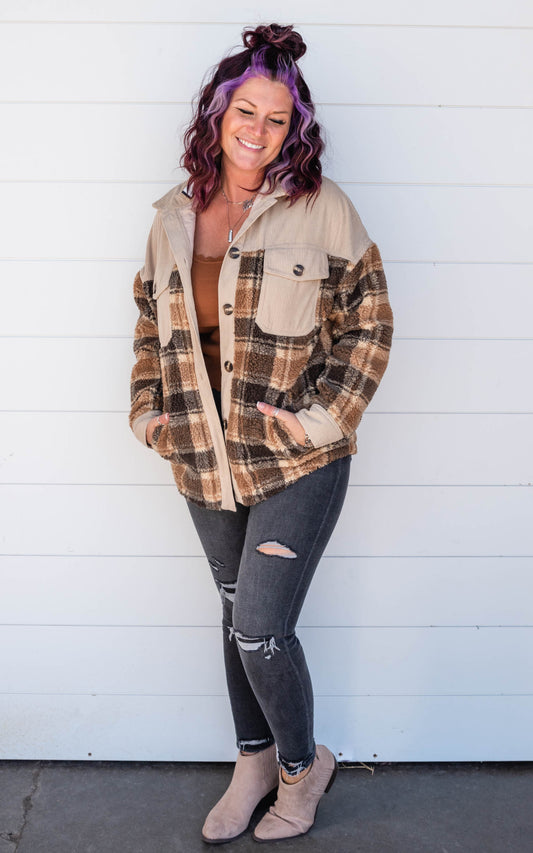 plaid corduroy jacket 