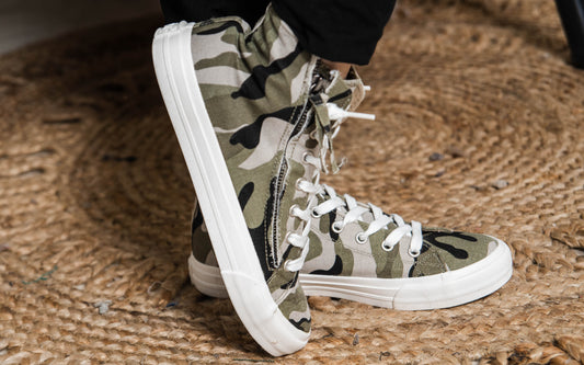 olive camo hightops