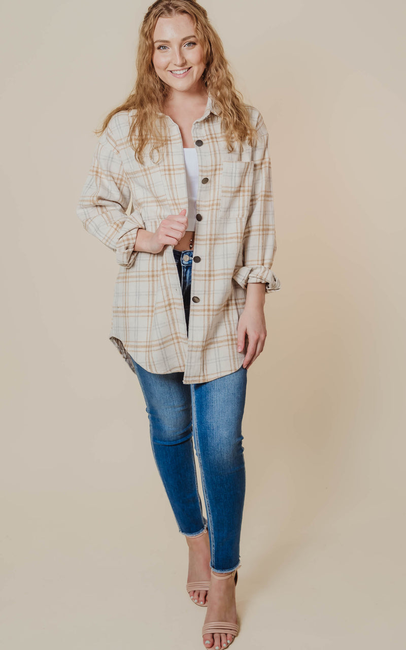 Just Another Plaid Shacket -Final Sale