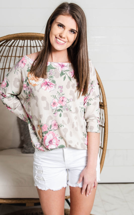 floral off the shoulder blouse