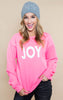  30 DAYS 30 DEALS:  JOY Sweatshirt -Hot Pink, CLOTHING, BAD HABIT APPAREL, BAD HABIT BOUTIQUE 