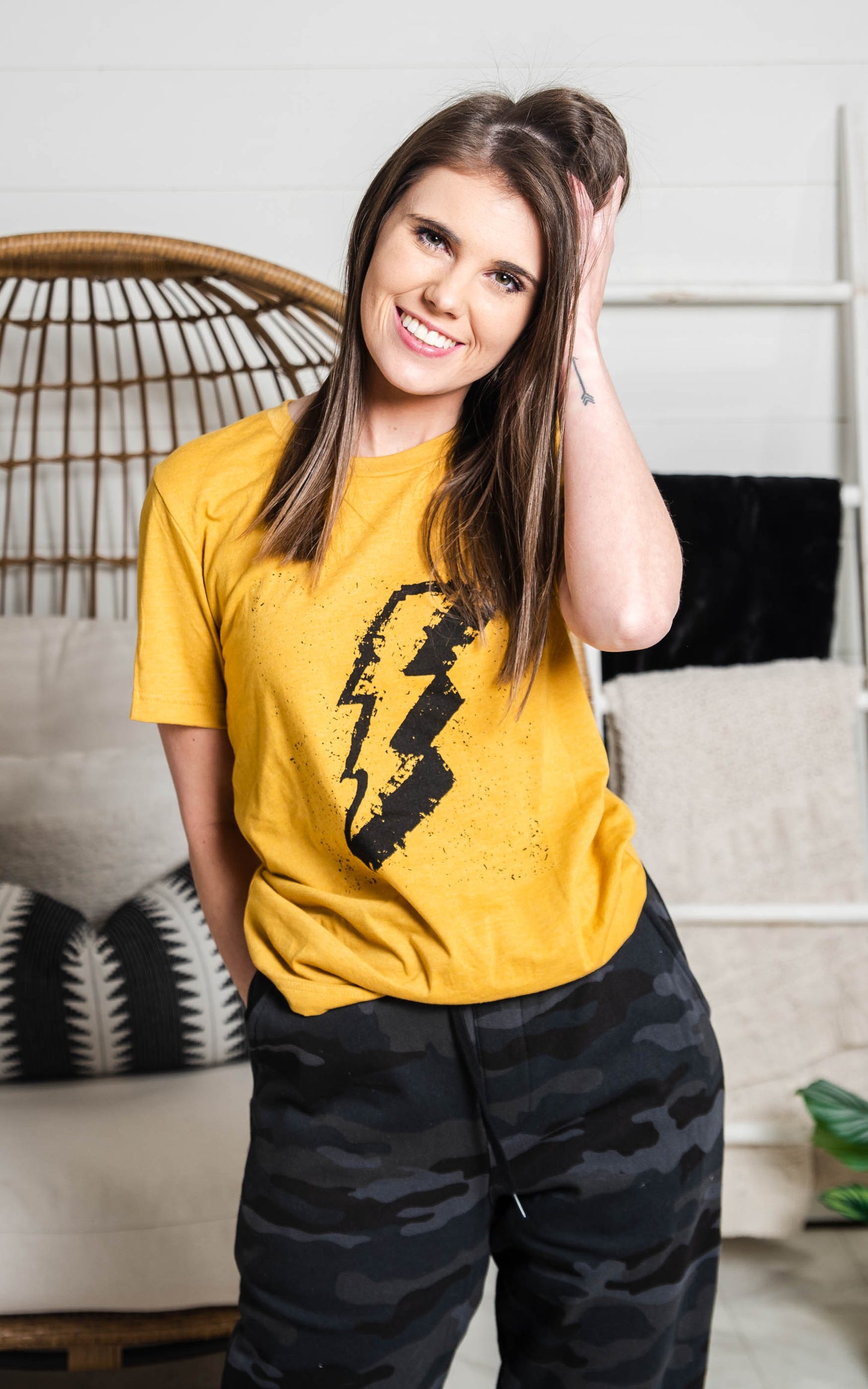 Lightning Strikes Graphic Tee - BAD HABIT BOUTIQUE 