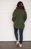 dark green fleece shacket 