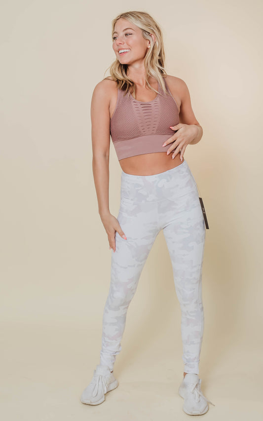 pale pink white camo leggings