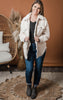 ivory oversized teddy sherpa jacket 