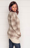 Beige Long Plaid Cardigan - Final Sale