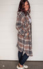 Whisk Away Navy/Grey Long Plaid Shacket - Final Sale