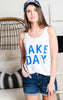 Lake Day Tank Top - White - BAD HABIT BOUTIQUE 