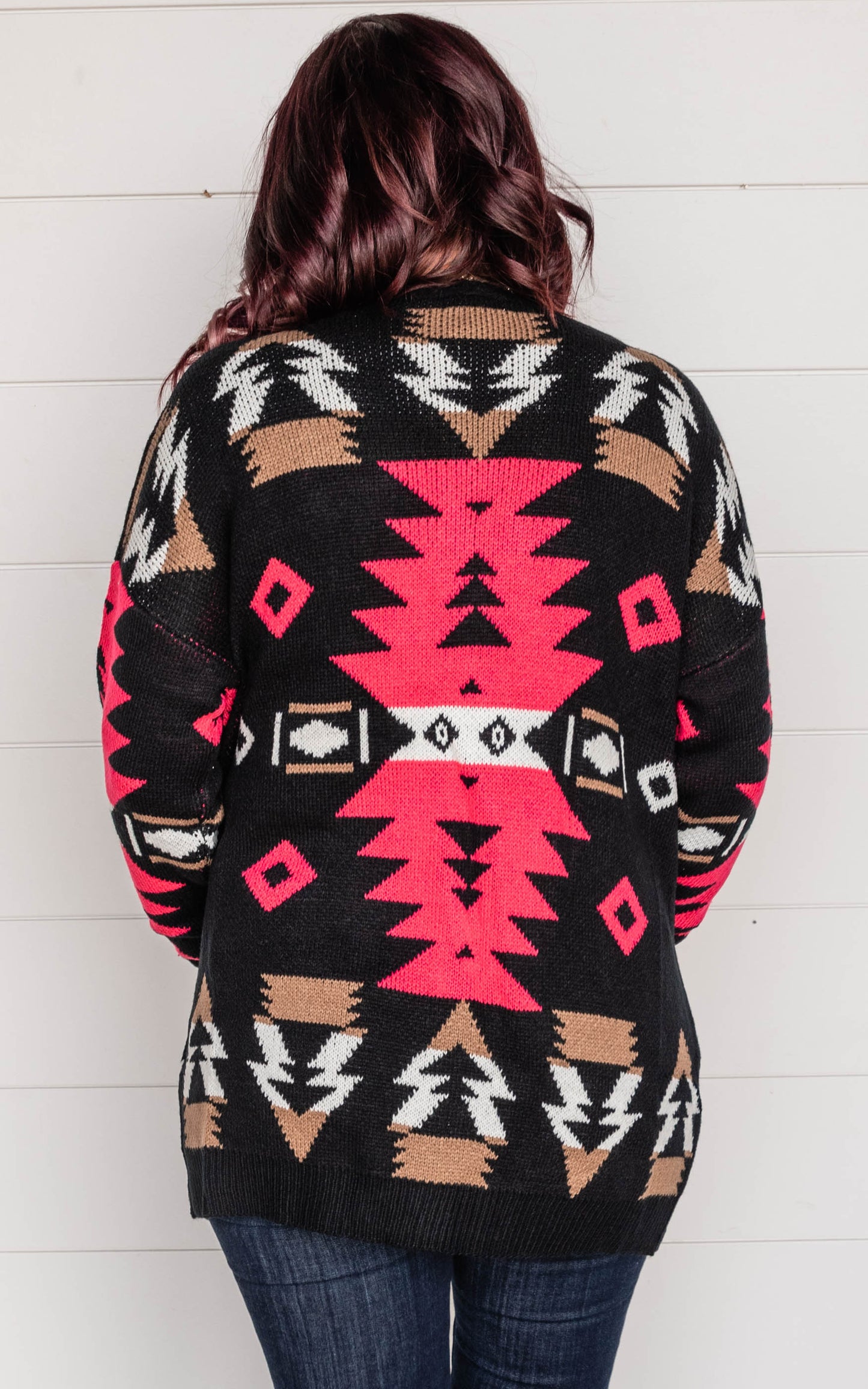 aztec open cardigan 