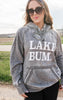 burn out grey lake bum hoodie