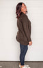 Cielo Open Front Mossy Boyfriend  Cardigan - Final Sale