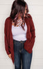 Cielo Open Front Mossy Boyfriend  Cardigan - Final Sale