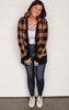 camel plaid cardigan 