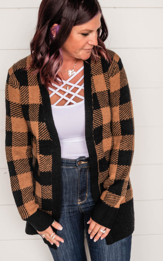 buffalo plaid cardigan 