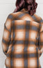 The Willow BRUSHED WAFFLE PLAID OVERSIZED SHACKET  Camel - Final Sale