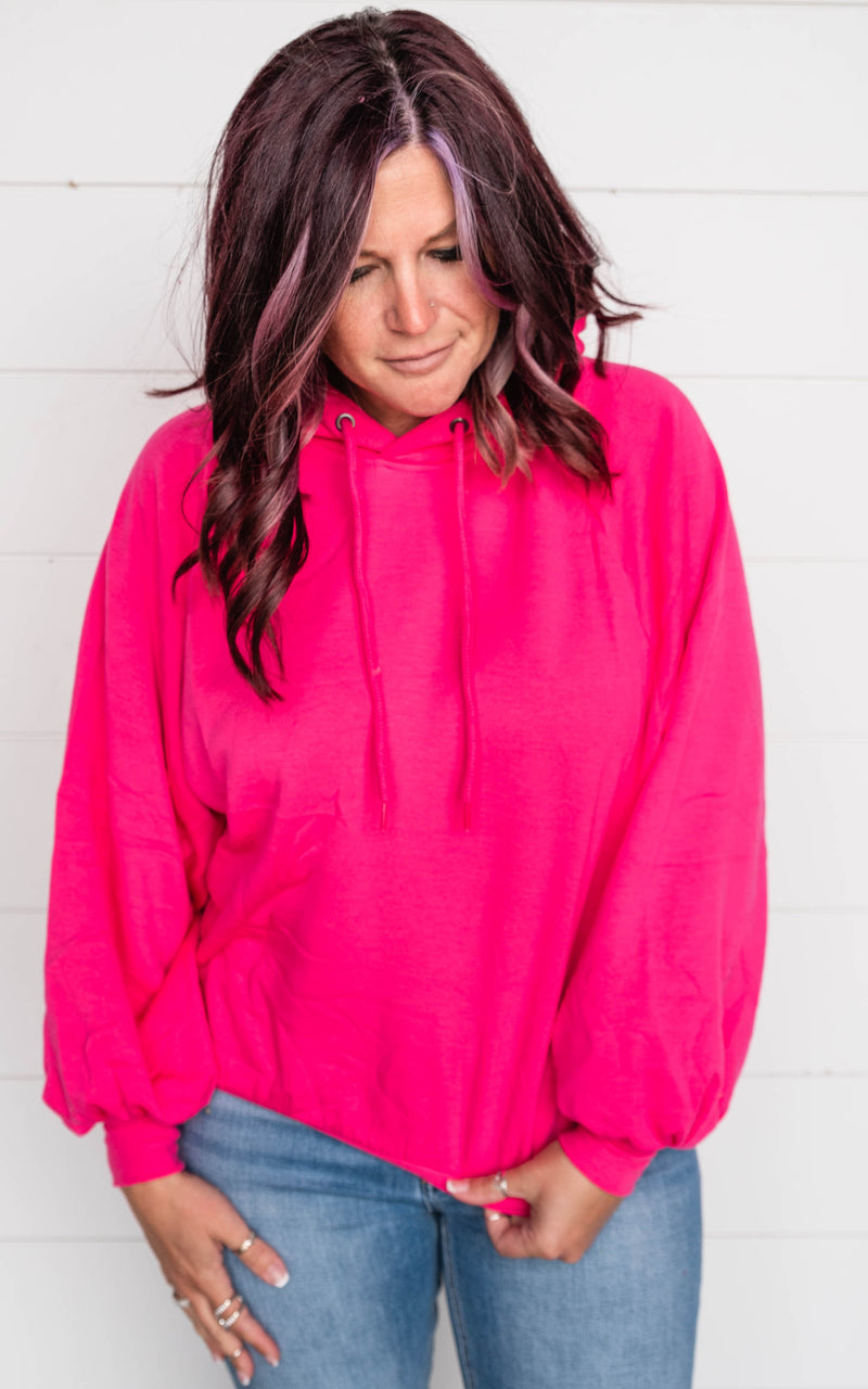 hot pink zenana hoodie