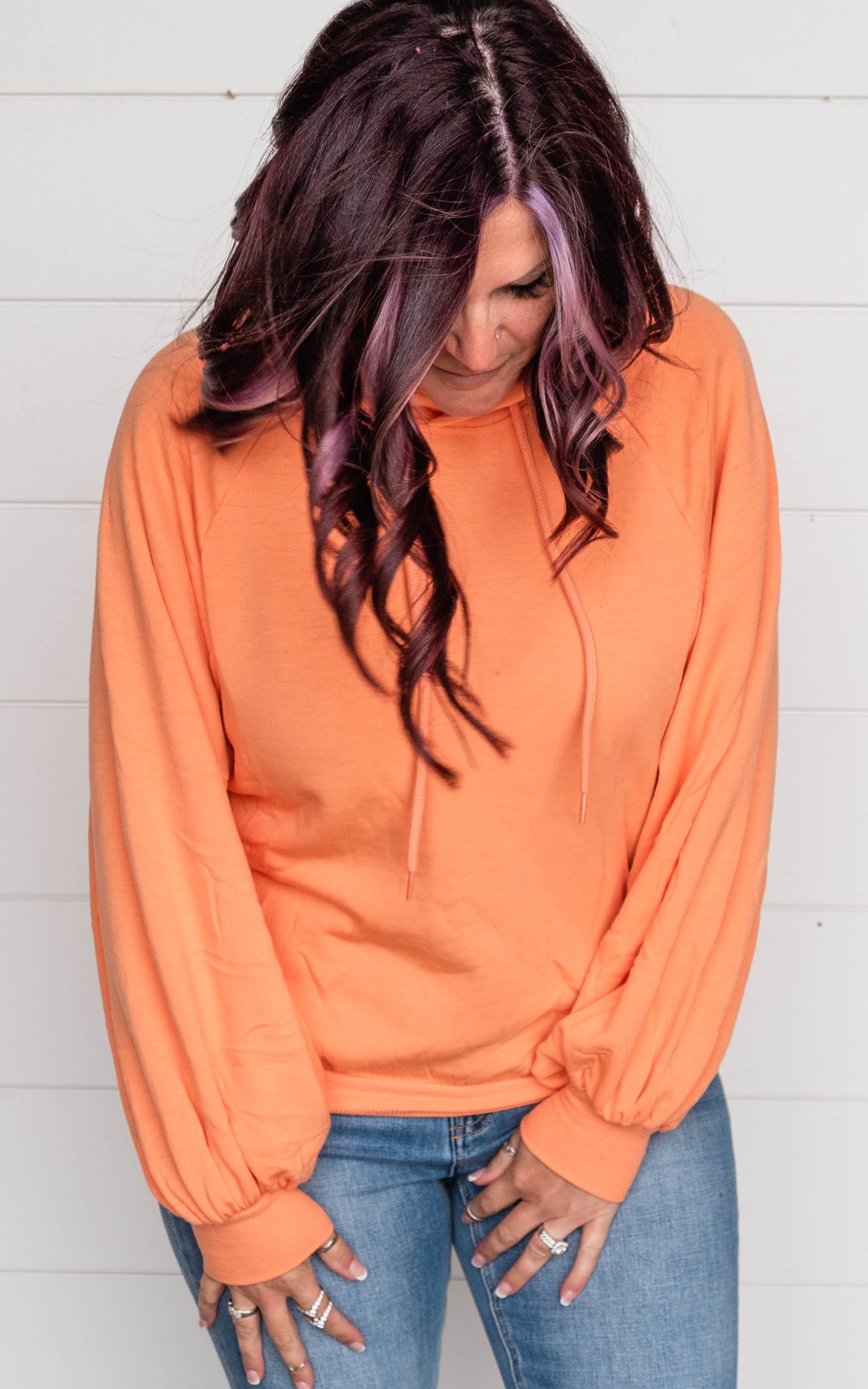 orange pullover hoodie