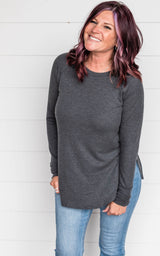 The Ruby Henley Thermal Long Sleeve Top - Final Sale*