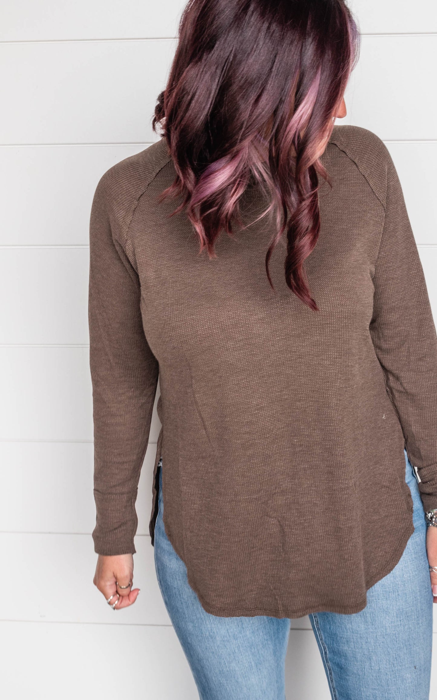 The Ruby Henley Thermal Long Sleeve Top - Final Sale*