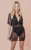 Black Mesh V-Neck Cover Up - Final Sale