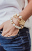 White Natural Stacked Bracelets - 3