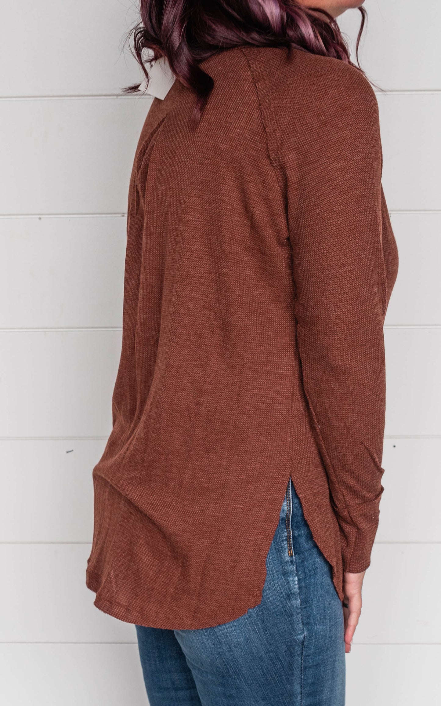 The Ruby Henley Thermal Long Sleeve Top - Final Sale*