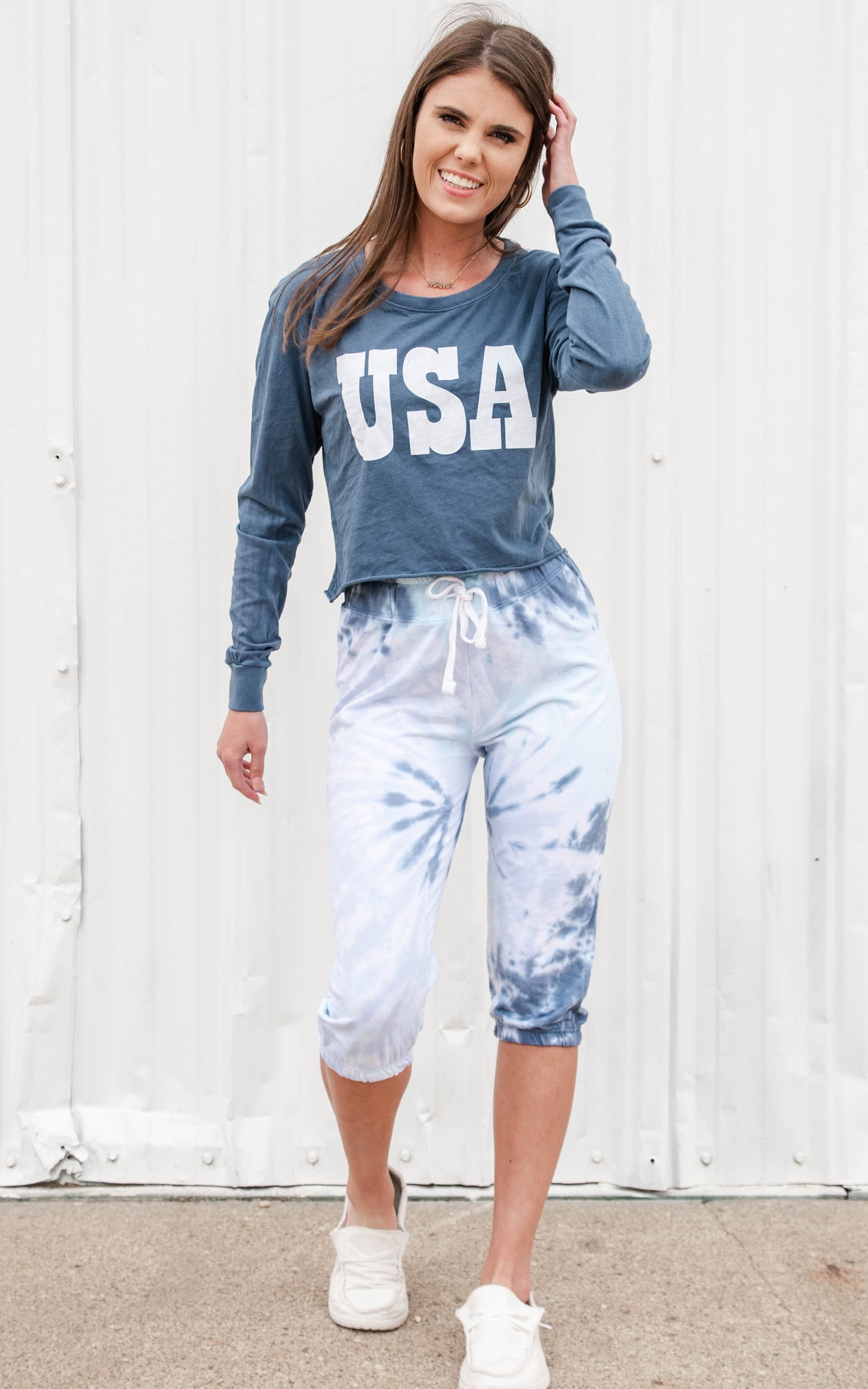 long sleeve usa top 