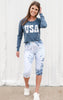 long sleeve usa top 