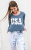 usa crop long sleeve top 