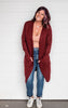 burgundy cardigan 