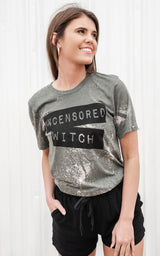 Uncensored Witch Bleached Out T-Shirt**