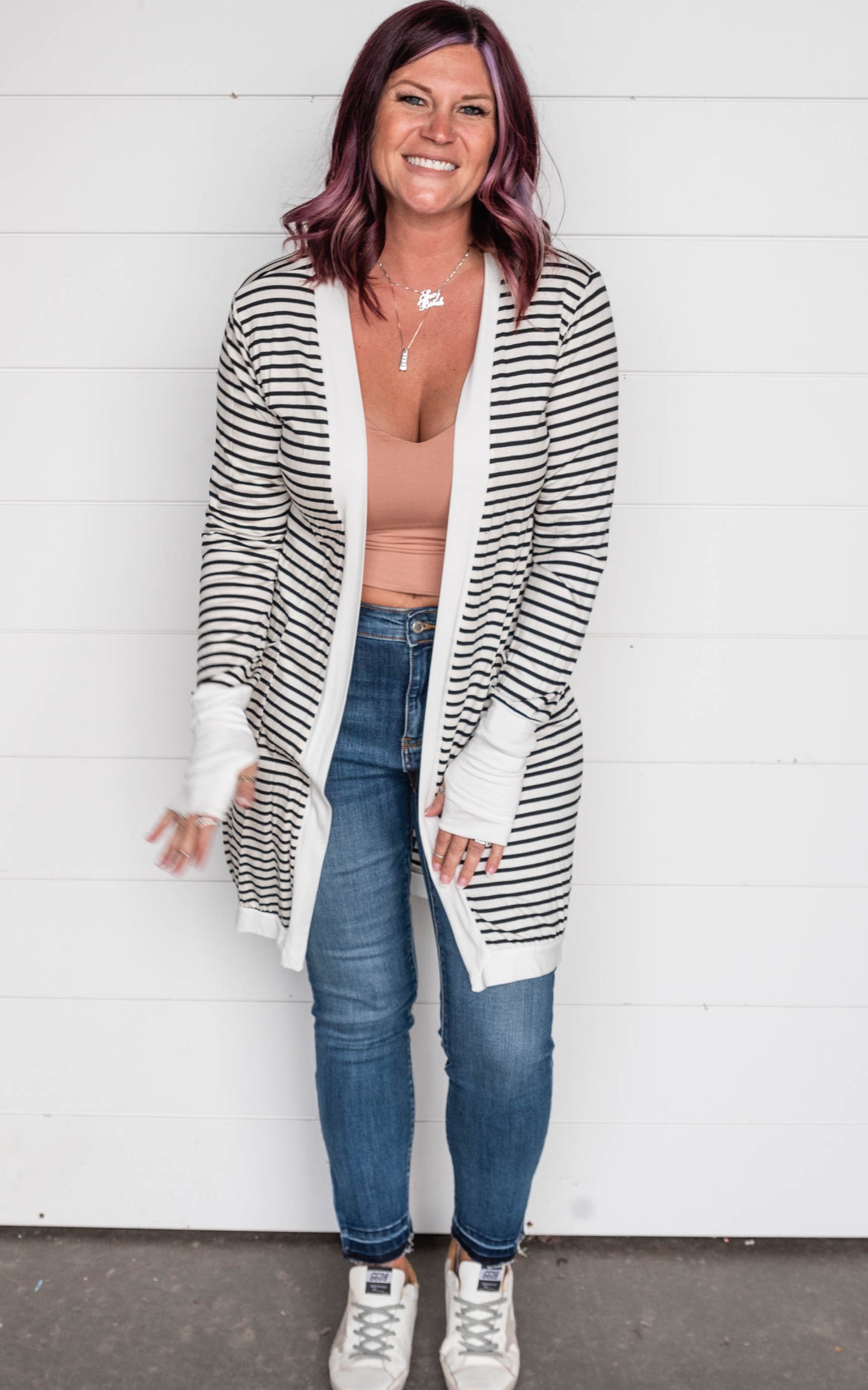 stripe cardigan 