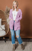 Lilac Knit Popcorn Cardigan