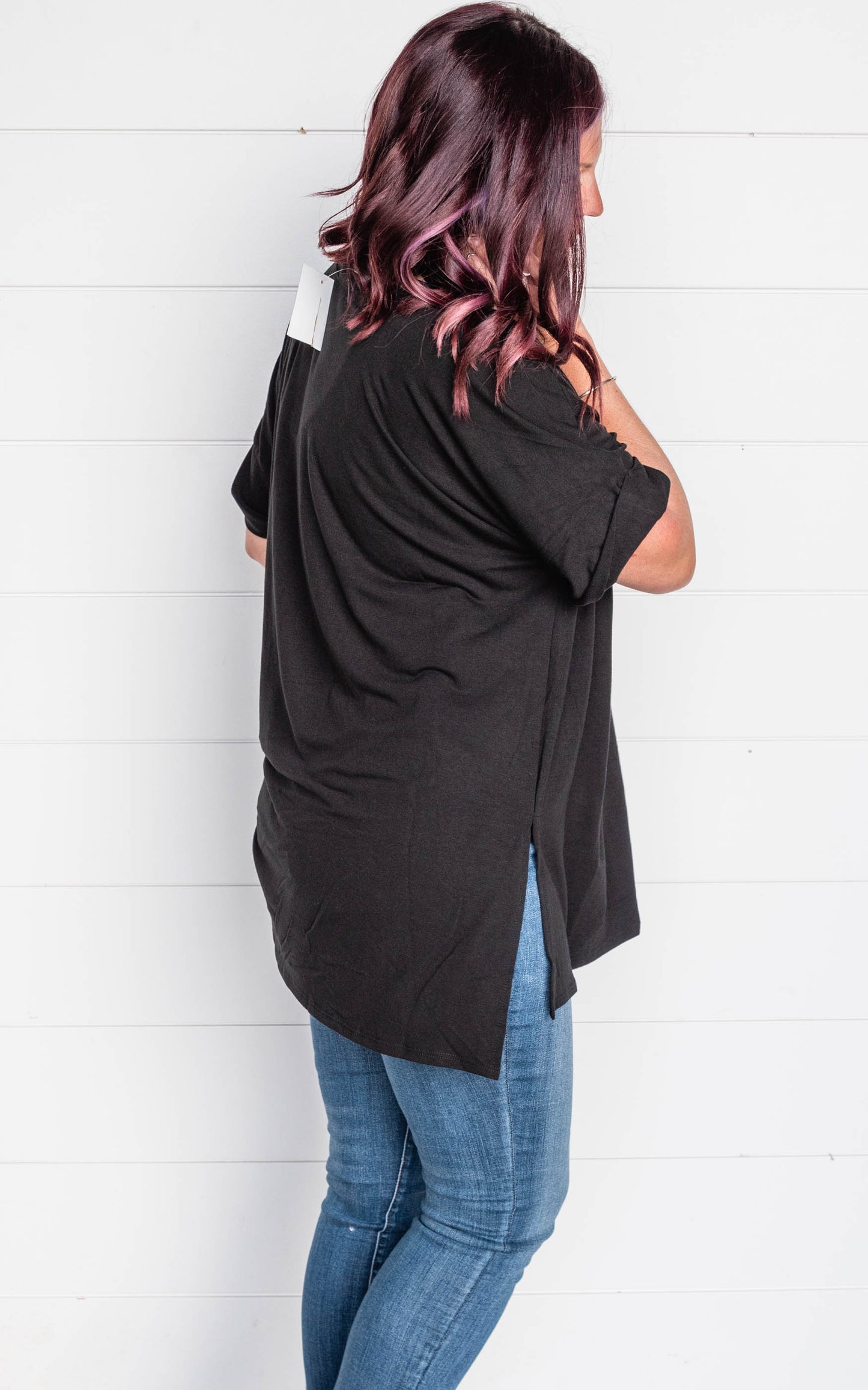 The Boyfriend Rolled Sleeve Top - Final Sale*