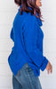 Royal Blue Cowl Neck Sweater | FINAL SALE