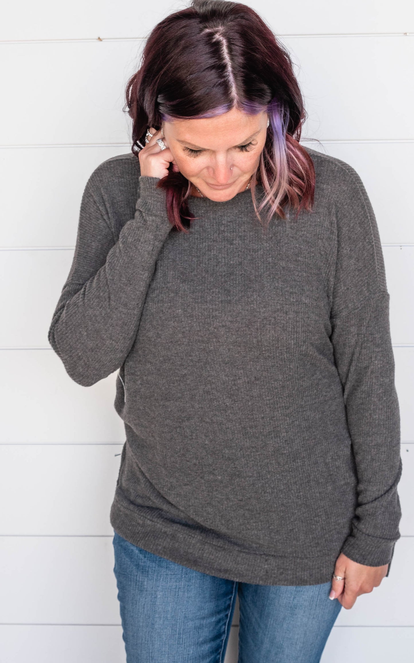 The Ruby Henley Thermal Long Sleeve Top - Final Sale*