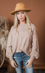 taupe sweater 