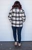 Woven Plaid Long Line Jacket