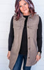 long mocha vest 