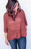 lightweight burgundy knit sweater 