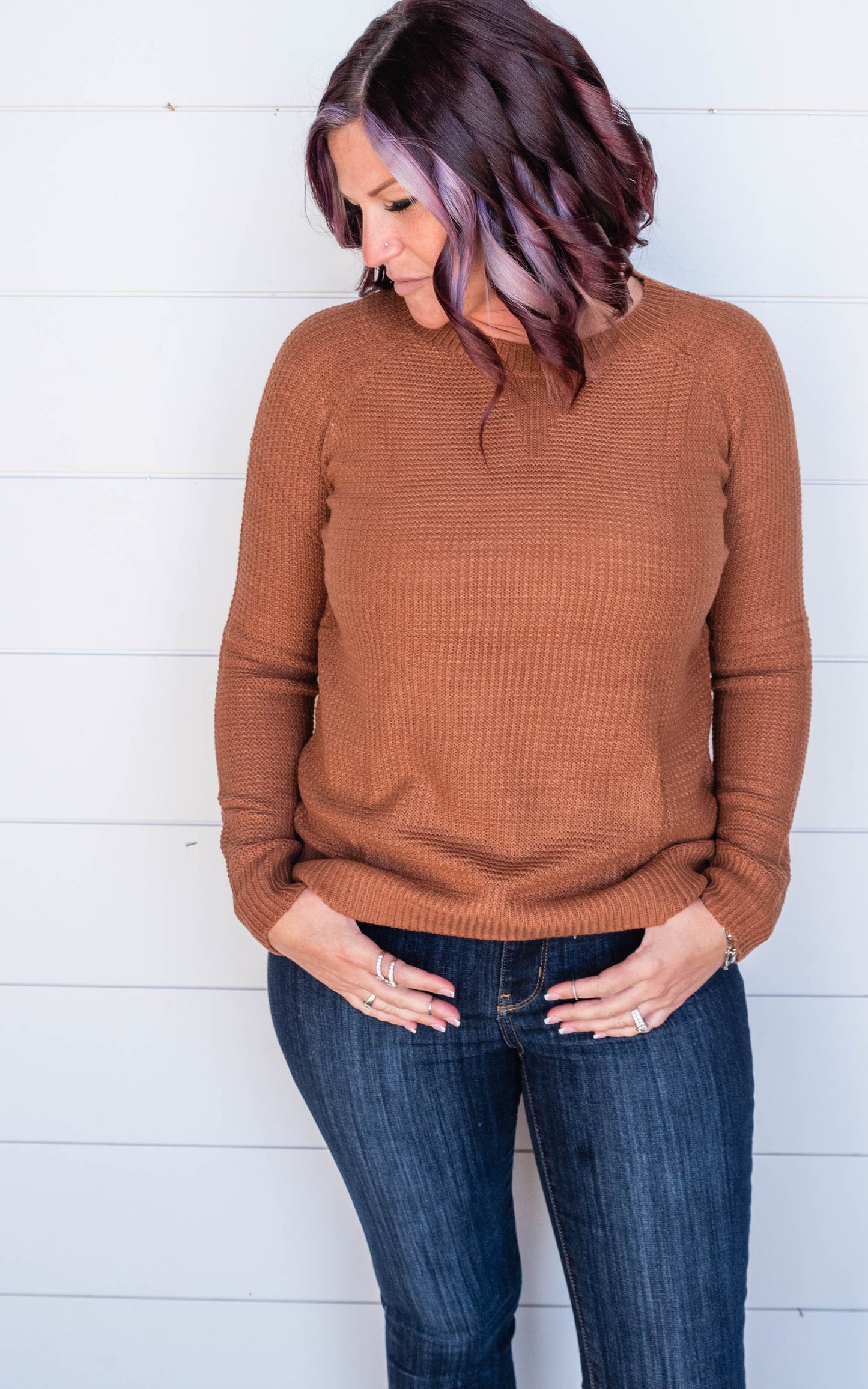 Mini Waffle Knit Sweater | FINAL SALE