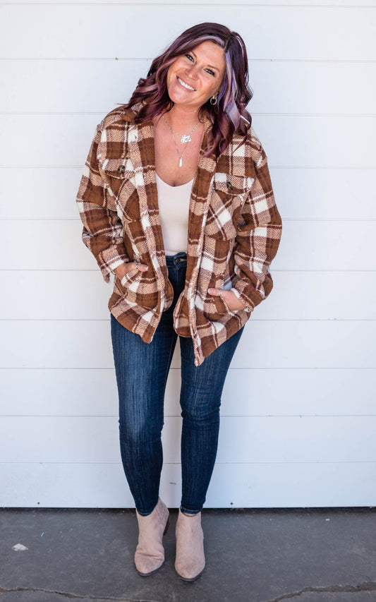 sherpa plaid jacket 