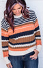 MULTICOLOR STRIPED PULLOVER SWEATER