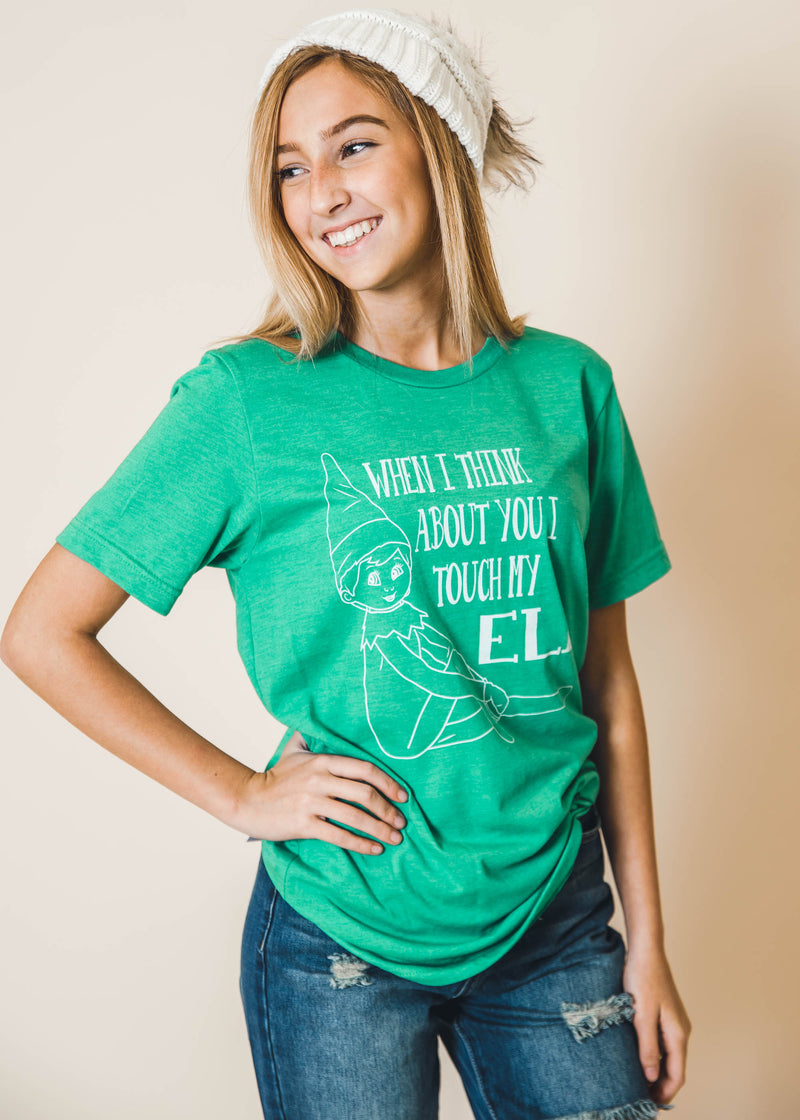 Touch My Elf Tshirt | Green - BAD HABIT BOUTIQUE 