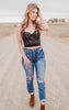 black rhinestone crop top 